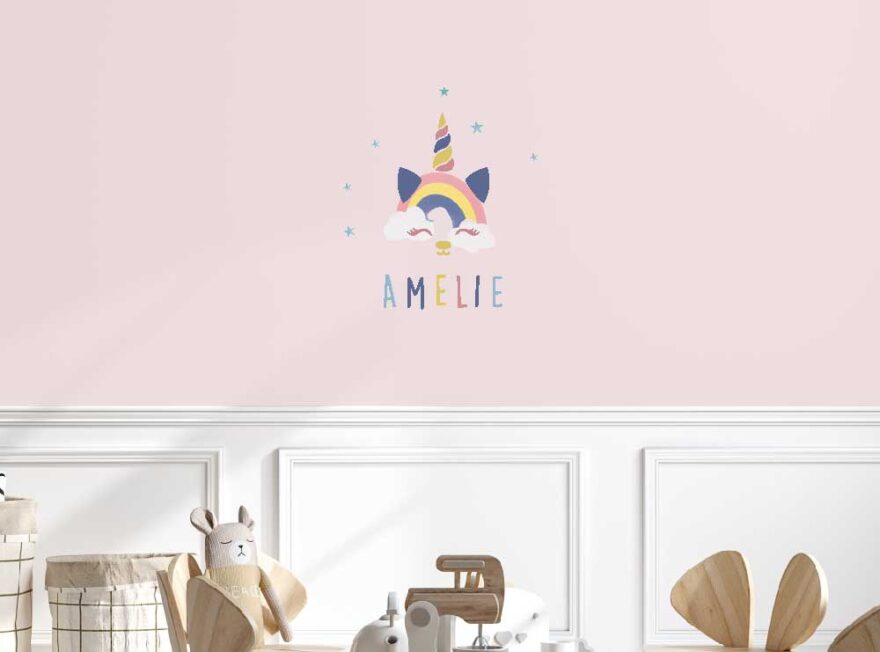 Unicorn Name Sticker
